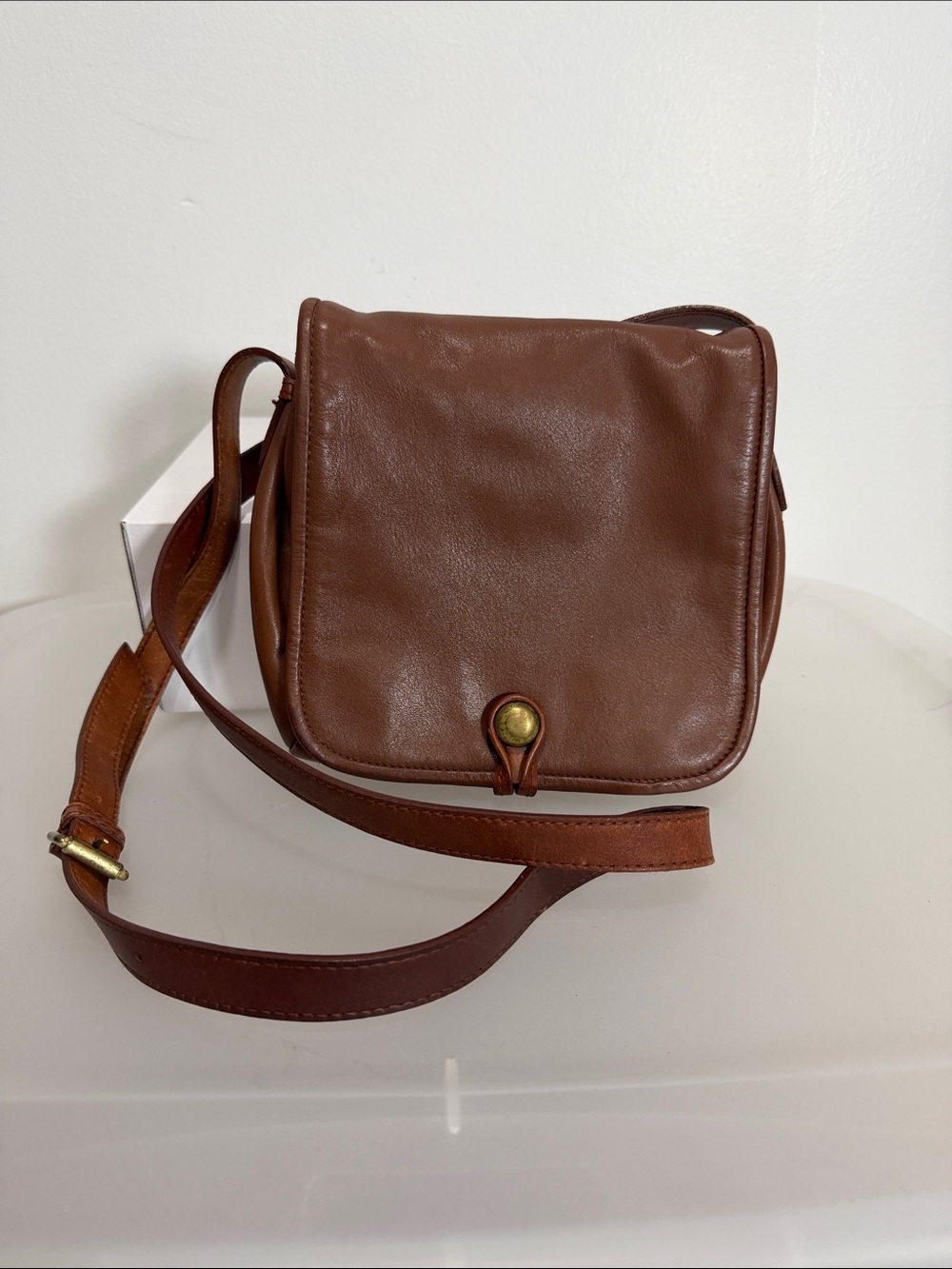 Liz Claiborne Brown Leather Crossbody Bag